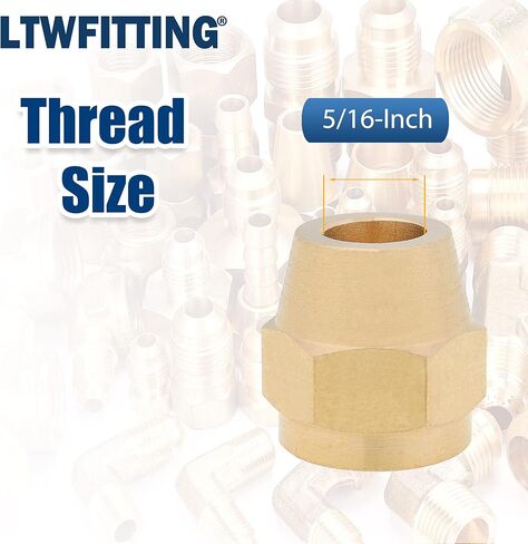 مجموعة متنوعة من LTWFITTING أنبوب OD 3/16 بوصة 1/4 بوصة 5/16 بوصة 3/8 بوصة 1/2 بوصة 5/8 بوصة 3/4 بوصة نحاس قصير 45 درجة مجموعة صامولة مضيئة (حزمة من 52) in Kuwait