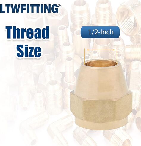 مجموعة متنوعة من LTWFITTING أنبوب OD 3/16 بوصة 1/4 بوصة 5/16 بوصة 3/8 بوصة 1/2 بوصة 5/8 بوصة 3/4 بوصة نحاس قصير 45 درجة مجموعة صامولة مضيئة (حزمة من 52) in Kuwait