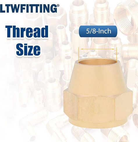 مجموعة متنوعة من LTWFITTING أنبوب OD 3/16 بوصة 1/4 بوصة 5/16 بوصة 3/8 بوصة 1/2 بوصة 5/8 بوصة 3/4 بوصة نحاس قصير 45 درجة مجموعة صامولة مضيئة (حزمة من 52) in Kuwait