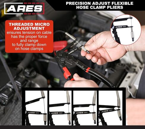 ARES 78005 – Precision Adjustment Hose Clamp Plier - 24-Inch Heavy Duty Cable Flexes for Use in Any Position - Works on 18mm-54mm Hose Clamps – Micro Adjustment Feature Maintains Tension on Hose Clamp in Saudi Arabia