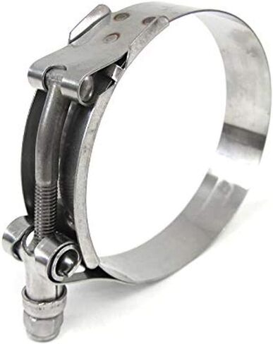 HPS Performance 316 Marine Stainless Steel T-Bolt Hose Clamp Size # 108, fit 4" ID Hose, Range: 4.25" - 4.57" (316-SSTC-108-116) Polish in Kuwait