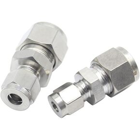 Stainless Steel 304 Compression Tube Fitting, Reducer Union, 1/2" OD x 1/4" OD Reducing Straight Connector Adapter, 2pcs in Kuwait