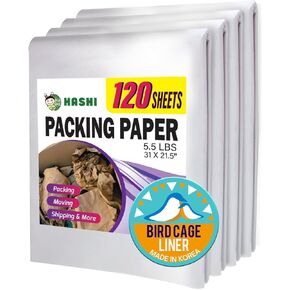 120 ورقة، ورق تغليف للنقل، 31 انش × 21.5 انش، 5.5 باوند، ورق طباعة الصحف الطبيعي للتعبئة والشحن والحرف اليدوية ها شي in Kuwait
