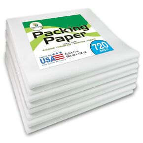 Tree House Pad & Paper | 27" x 17" Packing Paper Sheets | 720 Sheets of Newsprint | Made for Moving, Packing, & Shipping | Recyclable Material | Made in the USA in Kuwait