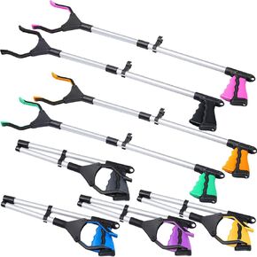 8 Pack Grabber Reacher Tool for Elderly 32 Inch Foldable Pick up Stick Grabber Lightweight Reaching Tool Long Handy Mobility Aids for Trash Pick Up, Litter Picker, Arm Extension, 8 Color in Kuwait