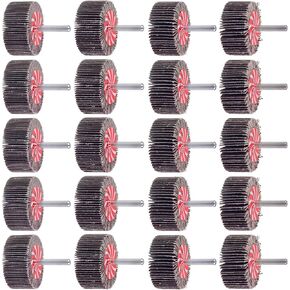 مجموعة 20 قطعة من أدوات الصنفرة ذات العجلات الكاشطة، عجلات قلابة من Mixflor مقاس 2 بوصة × 1 بوصة × 1/4 بوصة - 5 قطع من كل منها 60 80 و120 و240 حبيبة لأداة صنفرة عجلة رفرف من أكسيد الألومنيوم للحفر in Kuwait