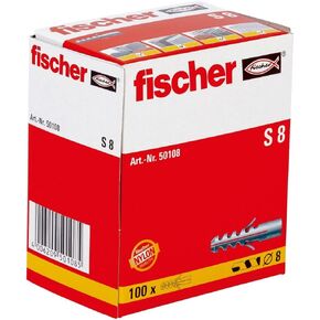 Fischer S8 (8mm) 5/16" x 1-9/16" 2-Way Nylon Expansion Anchor (100 Pcs) in Kuwait