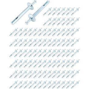 مسامير محرك مطرقة فولاذية مقاس 1/4 بوصة × 2 بوصة من QWORK في مرساة (100 لكل صندوق) in Kuwait