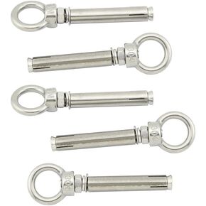 Yasorn M6 Open Cup Hook Expansion Screws Stainless Steel Ceiling Hook Bolts 5-Pack in Saudi Arabia