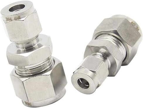 Stainless Steel 304 Compression Tube Fitting, Reducer Union, 1/2" OD x 1/4" OD Reducing Straight Connector Adapter, 2pcs in Kuwait