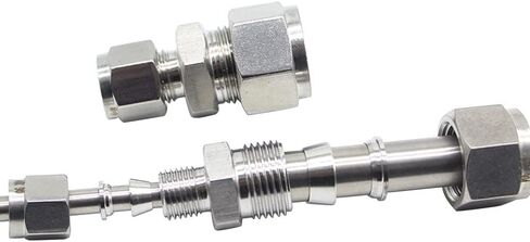 Stainless Steel 304 Compression Tube Fitting, Reducer Union, 1/2" OD x 1/4" OD Reducing Straight Connector Adapter, 2pcs in Kuwait