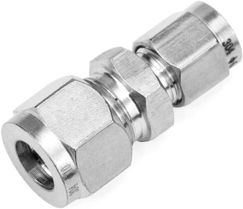 Stainless Steel 304 Compression Tube Fitting, Reducer Union, 1/2" OD x 1/4" OD Reducing Straight Connector Adapter, 2pcs in Kuwait