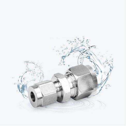 Stainless Steel 304 Compression Tube Fitting, Reducer Union, 1/2" OD x 1/4" OD Reducing Straight Connector Adapter, 2pcs in Kuwait