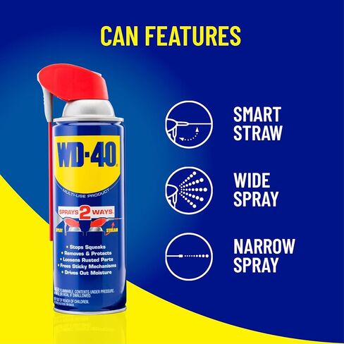 تركيبة WD-40 الأصلية، منتج متعدد الاستخدام مع بخاخات القش الذكية بطريقتين، 14.4 أونصة [عبوتان] in Kuwait