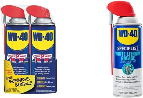 تركيبة WD-40 الأصلية، منتج متعدد الاستخدام مع بخاخات القش الذكية بطريقتين، 14.4 أونصة [عبوتان] in Kuwait