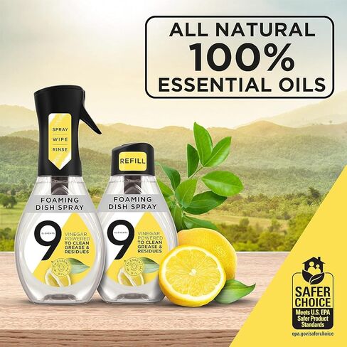 سائل منعم ومنقي للغسيل من 9 عناصر، شفاف، برائحة الليمون، 67 أونصة in Kuwait