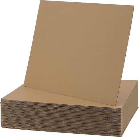 70 Pack 8.5 x 11 Inch Brown Corrugated Cardboard Sheets, 1/8 Inch Thick Cardboard Sheets, Flat Cardboard Inserts Corrugated Cardboard Pads for Packing, Mailing, DIY Crafts in Kuwait