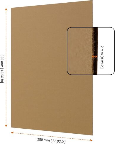 70 Pack 8.5 x 11 Inch Brown Corrugated Cardboard Sheets, 1/8 Inch Thick Cardboard Sheets, Flat Cardboard Inserts Corrugated Cardboard Pads for Packing, Mailing, DIY Crafts in Kuwait