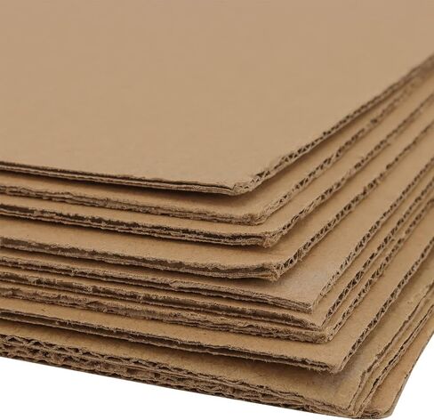 70 Pack 8.5 x 11 Inch Brown Corrugated Cardboard Sheets, 1/8 Inch Thick Cardboard Sheets, Flat Cardboard Inserts Corrugated Cardboard Pads for Packing, Mailing, DIY Crafts in Kuwait