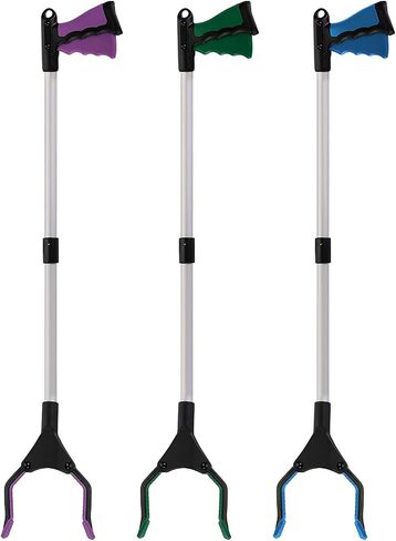 TOPZEA 3 Pack Grabber Reacher Tool for Elderly, 32" Foldable Pick Up Stick Grabber Claw Trash Garbage Picker for Garbage Reacher Grabber Pickup Tool, Litter Picker, Garden Gabber in Saudi Arabia