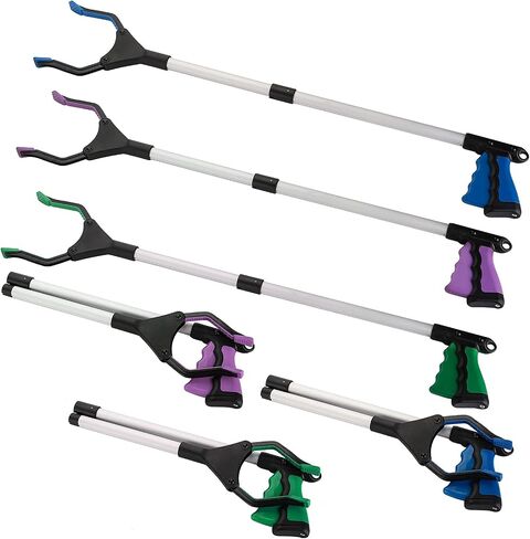 TOPZEA 3 Pack Grabber Reacher Tool for Elderly, 32" Foldable Pick Up Stick Grabber Claw Trash Garbage Picker for Garbage Reacher Grabber Pickup Tool, Litter Picker, Garden Gabber in Saudi Arabia