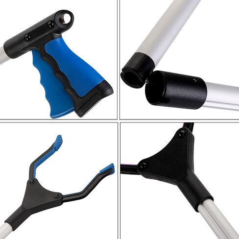 TOPZEA 3 Pack Grabber Reacher Tool for Elderly, 32" Foldable Pick Up Stick Grabber Claw Trash Garbage Picker for Garbage Reacher Grabber Pickup Tool, Litter Picker, Garden Gabber in Saudi Arabia