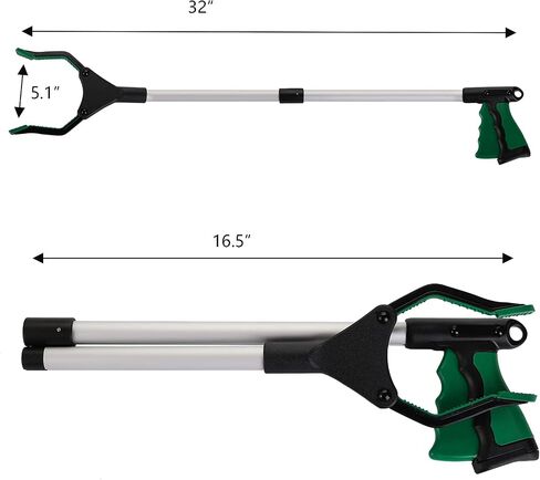 TOPZEA 3 Pack Grabber Reacher Tool for Elderly, 32" Foldable Pick Up Stick Grabber Claw Trash Garbage Picker for Garbage Reacher Grabber Pickup Tool, Litter Picker, Garden Gabber in Saudi Arabia