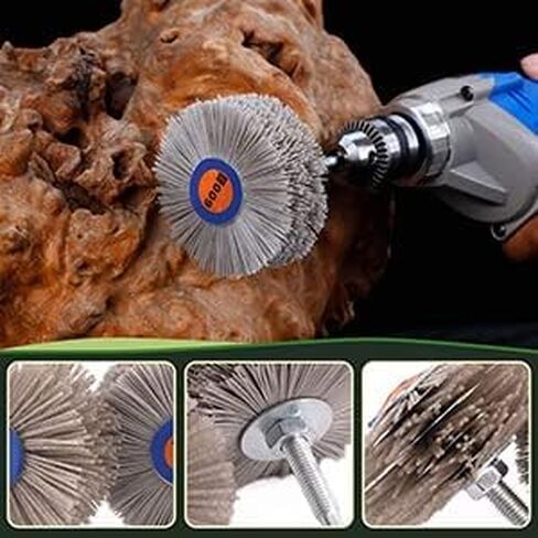 فرشاة عجلة من النايلون من Utoolmart، 120 حبيبة، رأس جلخ كاشط مع ساق ملولبة 6 مم، قطعة واحدة in Kuwait