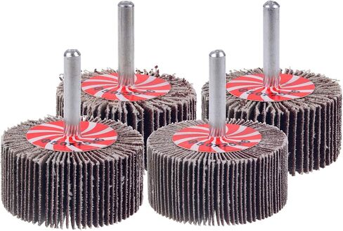 مجموعة 20 قطعة من أدوات الصنفرة ذات العجلات الكاشطة، عجلات قلابة من Mixflor مقاس 2 بوصة × 1 بوصة × 1/4 بوصة - 5 قطع من كل منها 60 80 و120 و240 حبيبة لأداة صنفرة عجلة رفرف من أكسيد الألومنيوم للحفر in Kuwait