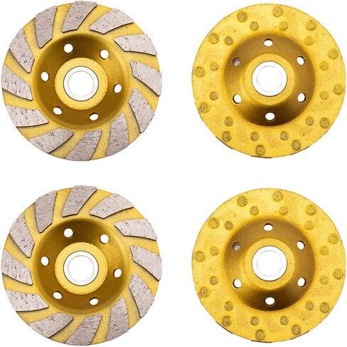 Erduoduo 2 Pack 4 Inch Diamond Cup Grinding Wheel 12 Segs Heavy Duty Angle Grinder Wheels for Angle Grinder in Kuwait