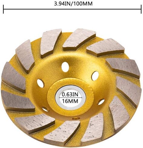 Erduoduo 2 Pack 4 Inch Diamond Cup Grinding Wheel 12 Segs Heavy Duty Angle Grinder Wheels for Angle Grinder in Kuwait