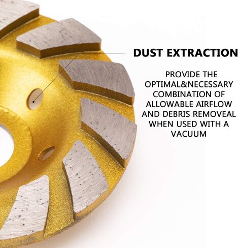 Erduoduo 2 Pack 4 Inch Diamond Cup Grinding Wheel 12 Segs Heavy Duty Angle Grinder Wheels for Angle Grinder in Kuwait