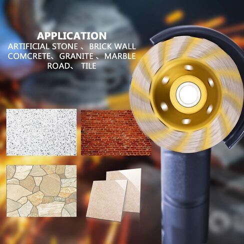 Erduoduo 2 Pack 4 Inch Diamond Cup Grinding Wheel 12 Segs Heavy Duty Angle Grinder Wheels for Angle Grinder in Kuwait