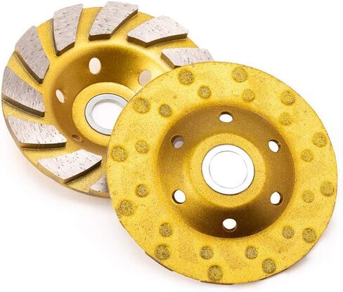 Erduoduo 2 Pack 4 Inch Diamond Cup Grinding Wheel 12 Segs Heavy Duty Angle Grinder Wheels for Angle Grinder in Kuwait