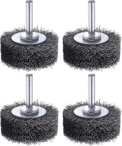 Rocaris 4 Pack 2 in Wire Wheel Brush Wire Wheel Brush for Drill Attachment | 0.0118" Carbon Steel Wire, 1/4in Shank, 20000RPM, Wire Brushes Removal Paint Rust & Corrosion in Saudi Arabia