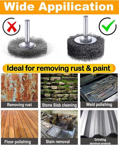 Rocaris 4 Pack 2 in Wire Wheel Brush Wire Wheel Brush for Drill Attachment | 0.0118" Carbon Steel Wire, 1/4in Shank, 20000RPM, Wire Brushes Removal Paint Rust & Corrosion in Saudi Arabia
