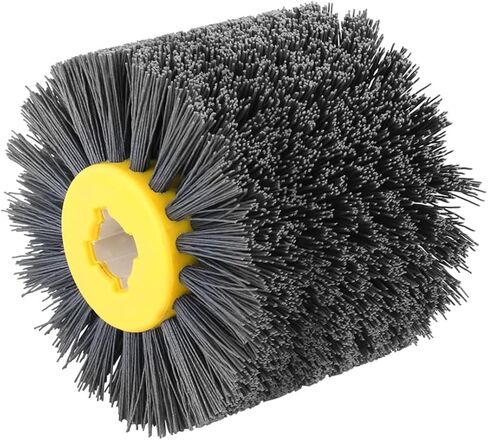 فرشاة تلميع عجلة رسم من النايلون الكاشطة مقاس 120 مم × 100 مم للخشب المسطح وغير المنتظم والحجر والأسطح المعدنية وإزالة الشحوم والتجفيف: 120# in Kuwait