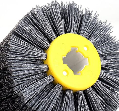 فرشاة تلميع عجلة رسم من النايلون الكاشطة مقاس 120 مم × 100 مم للخشب المسطح وغير المنتظم والحجر والأسطح المعدنية وإزالة الشحوم والتجفيف: 120# in Kuwait