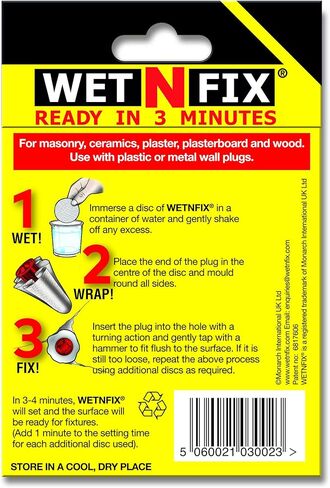 ويت ان افكس (20 قرص) - تثبيت مثبتات الحائط بسرعة! مثالية لتركيبات الجدران السائبة مثل قضبان الستائر وحوامل بكرات المرحاض. مثالية للجدران الجافة والبناء. in Kuwait