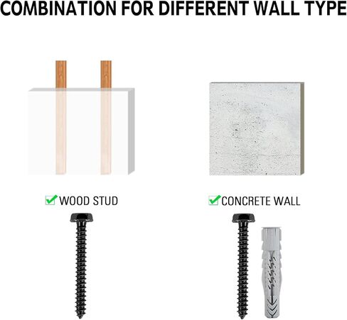 Mounting Dream Lag Bolt Kit for TV Wall Mount Comes with M8 Lag Bolt for Wood Stud, Fischer Anchors for Concrete Wall, Includes Allen Key and Bubble Level for Easy Installation MD5753 in Kuwait