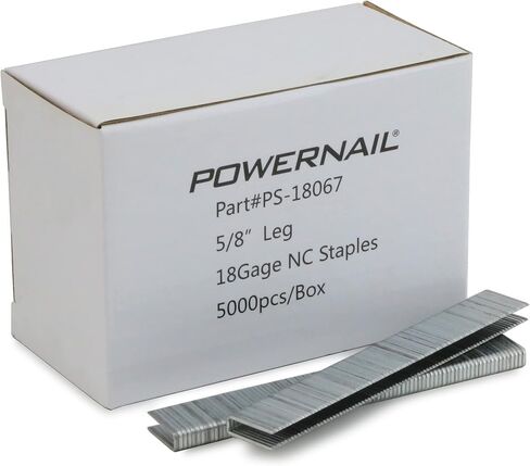 Powernail PS18067 18 قياس 1/4 بوصة تاج 5/8 بوصة طول نقطة إزميل ضيقة التاج (صندوق من 5000) in Kuwait