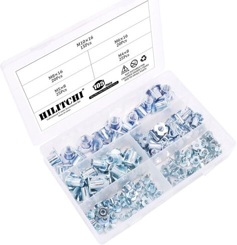 105 قطع M4 5 6 8 10 الزنك مطلي الصلب T المكسرات أربعة مخلب المكسرات مجموعة متنوعة لتسلق الصخور الخشب تحمل أثاث الخزائن in Saudi Arabia