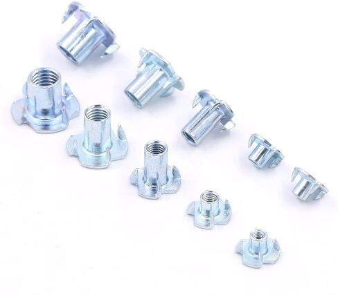 105 قطع M4 5 6 8 10 الزنك مطلي الصلب T المكسرات أربعة مخلب المكسرات مجموعة متنوعة لتسلق الصخور الخشب تحمل أثاث الخزائن in Saudi Arabia