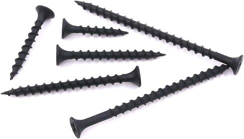 مجموعة متنوعة من برغي الجدران الجافة الخشنة رقم 7 من Hilitchi، رأس باجل، محرك فيليبس، لمسة نهائية من أكسيد الأسود، من أجل لوح لوح الجفاف، الخشب - [6 مقاسات مختلفة] in Kuwait