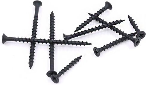 مجموعة متنوعة من برغي الجدران الجافة الخشنة رقم 7 من Hilitchi، رأس باجل، محرك فيليبس، لمسة نهائية من أكسيد الأسود، من أجل لوح لوح الجفاف، الخشب - [6 مقاسات مختلفة] in Kuwait