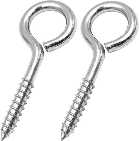 YGAOHF 5 Inch Eye Hooks Screw in Heavy Duty, 500LBS Capacity, Large Stainless Steel Eye Hooks for Hanging, Rust-Proof Black Eye Bolts for Indoor & Outdoor Heavy-Duty Applications in Saudi Arabia