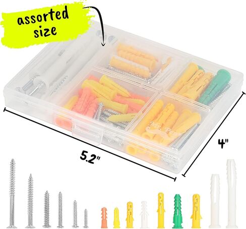 السيد Pen- مثبتات ومسامير للحوائط الجافة، 100 قطعة، مجموعة متنوعة، براغي ومرساة، طقم مرساة ومسامير للحوائط الجافة، طقم مرساة ومسامير، براغي ومرساة للحوائط الجافة، براغي تثبيت على الحائط الجاف in Kuwait