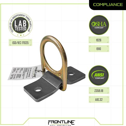 Frontline SBW01 Weld/Bolt-on Steel and Concrete Anchor | ASTM rated steel | can install and tie-off in multiple directions | Reusable Anchor | ANSI, OSHA & EN Compliant in Saudi Arabia