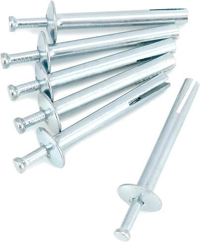 مسامير محرك مطرقة فولاذية مقاس 1/4 بوصة × 2 بوصة من QWORK في مرساة (100 لكل صندوق) in Kuwait