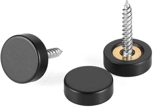 40 PCS Screw Covers Caps (Solid Brass Construction) Mirror Screws Fasteners, 3/5" Diameter, Brushed Stainless Steel in Kuwait